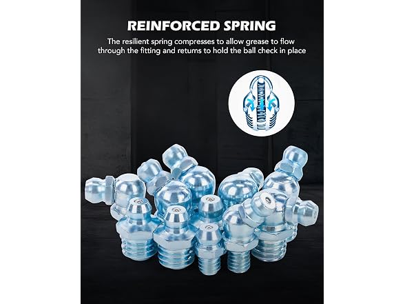ZELCAN 230pc SAE & Metric Grease Fittings Kit