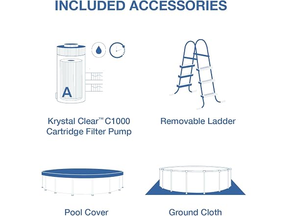 INTEX Prism Frame Clearview Premium Above Ground Pool Set