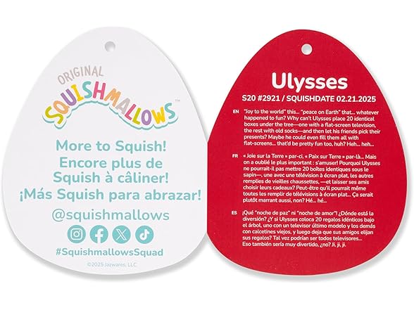 Squishmallows Original 20in Ulysses The Black Christmas Tree