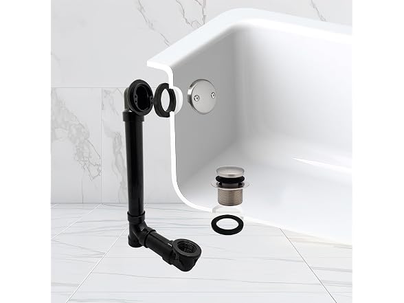 Westbrass Tip-Toe Sch. 40 ABS Bath Waste