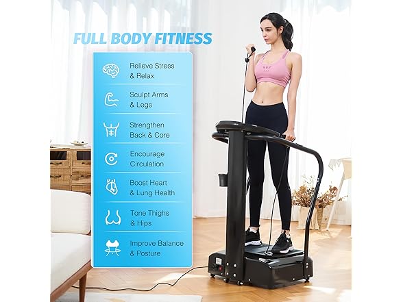 ZELUS Whole Body Vibration Plate, 500W Vibration Plate Exerc (Open Box)