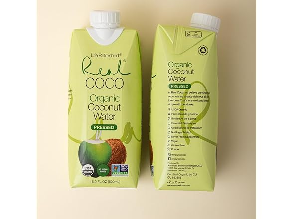 12PK Real Coco Organic Pressed Coconut Water