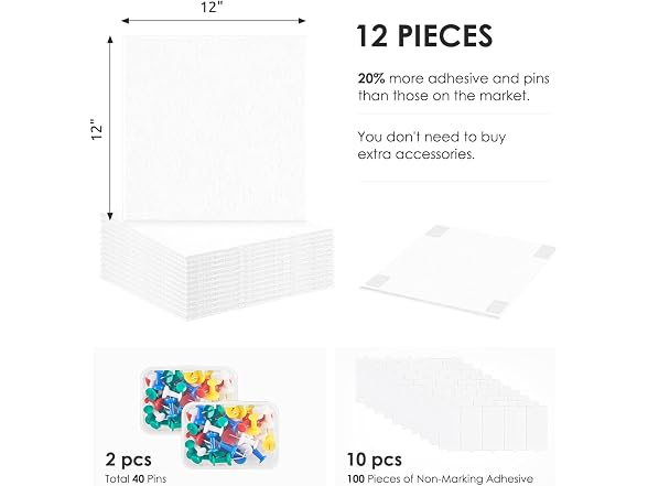 PATTENGO Felt Pads White 12 pcs