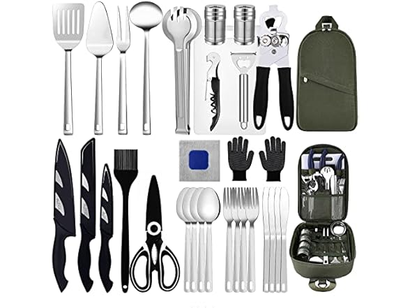 Camping Kitchen Equipment 30 Pieces