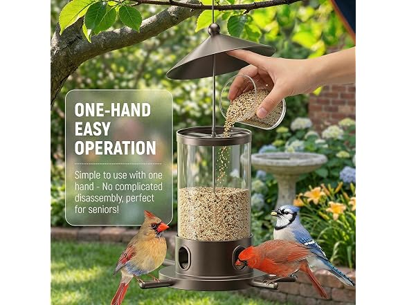 MrCrafts Metal Bird Feeder Hanging Iron