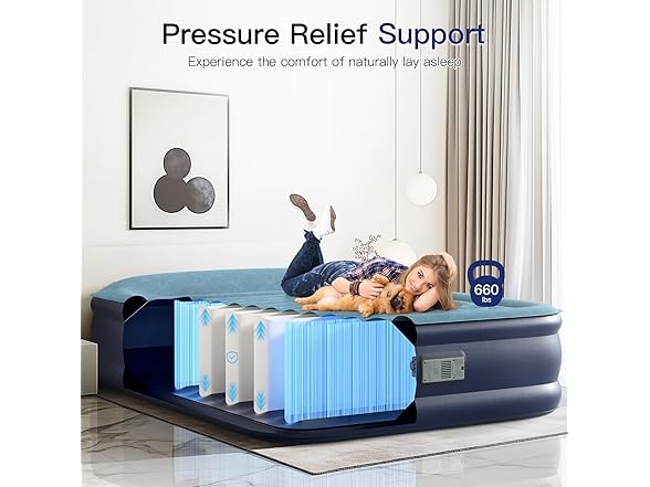 Lavisx air mattress with Built in Pump