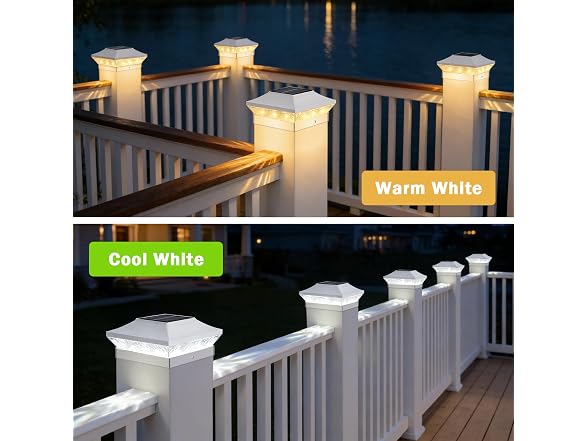 Brightever Solar Post Cap 12-Pack White