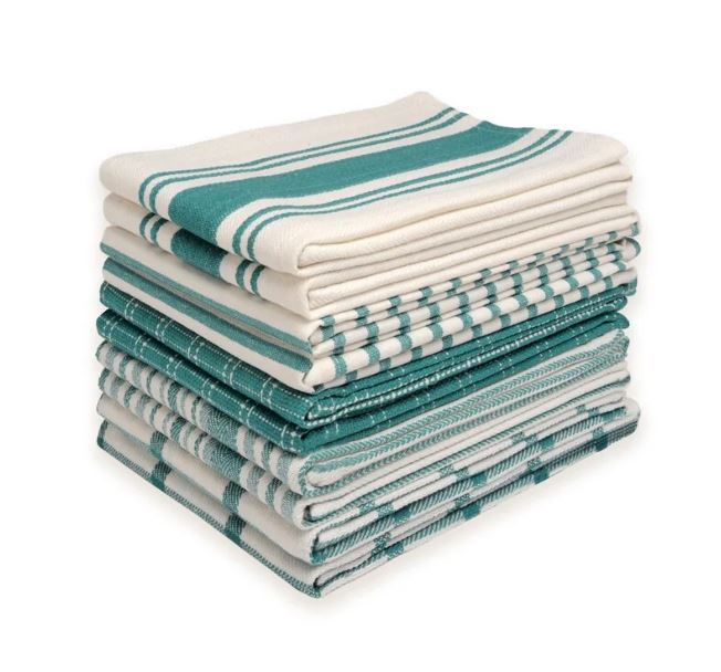 Dan River 10-pk Cotton Asst Kitchen Towels - Gallery 19