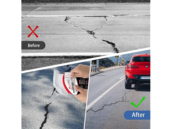 Asphalt Crack Filler, 4 Pack Fast-Dry Driveway Concrete