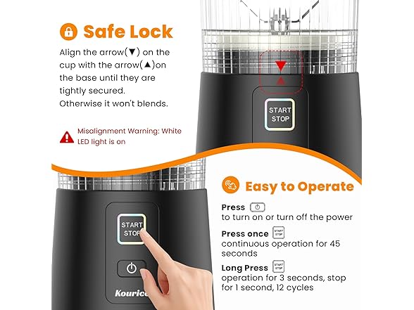 Kourice Personal Size Portable Blender