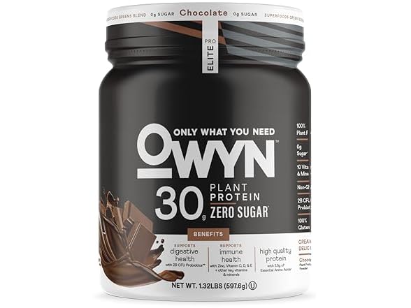 Owyn Pro Elite Vegan Protein Powder Chocolate