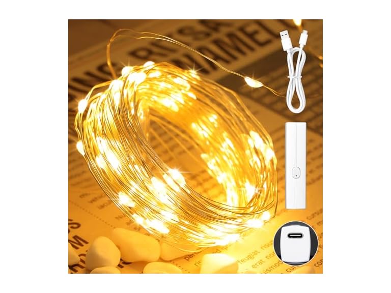 Lakumu KN0001 33FT Warm White Fairy Lights
