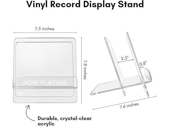 Americanflat 7.8x7.5 Now Playing Vinyl Record Stand