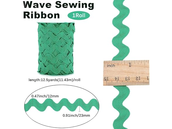 GORGECRAFT 12.5 Yards Rick Rack Trim 1/2
