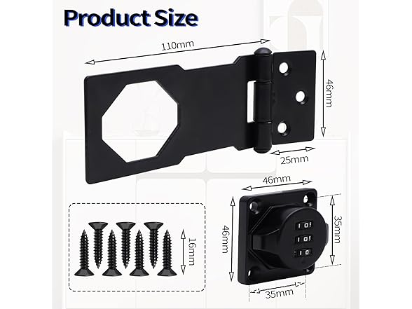 Cabinet Password Hasp Combo Lock