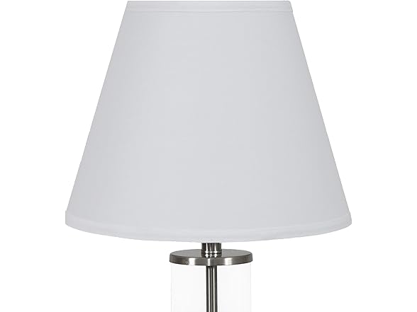 Sunnydaze Cylinder Glass Table Lamp Set of 2 with Shade