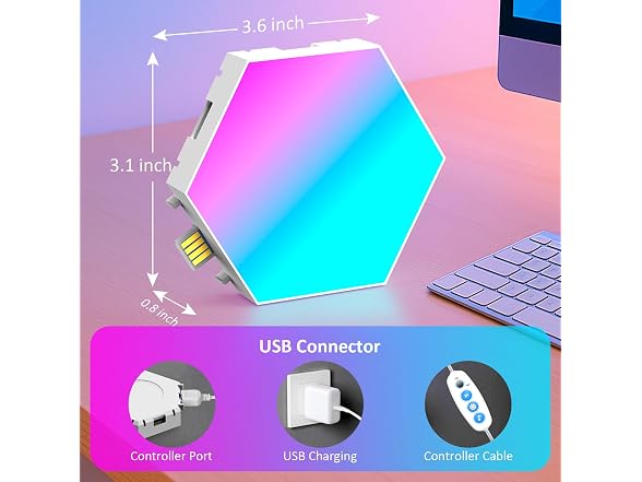 MeRGBWLife 12 Pack Hexagon LED Wall