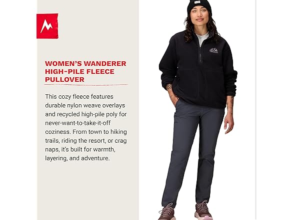 Marmot Womens Wanderer High Pile Pullover