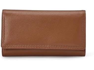 $7.99, Was $29.90, 73% Off! Amazon Essentials Womens Leather Wallet dealfomo