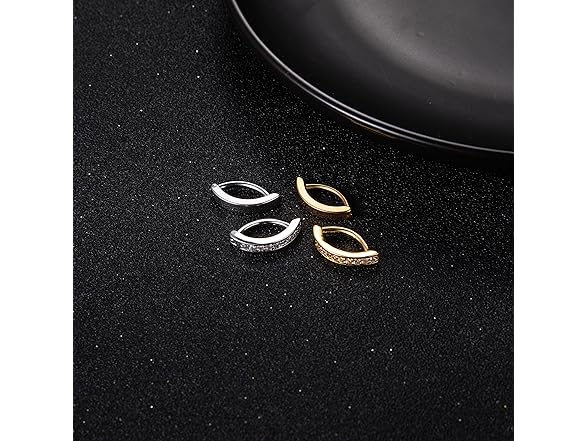 Faiwuoi 14G Clicker Belly Button Ring