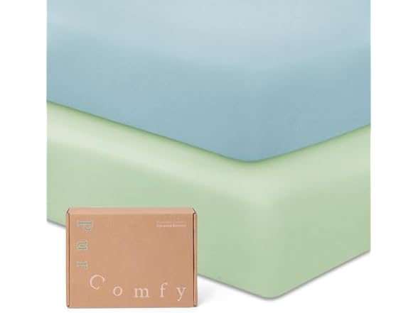 PurComfy Bamboo Crib Sheet, 28x52x9"