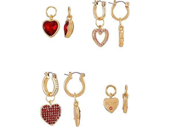 GUESS Goldtone Earrings Interchangeable Charms