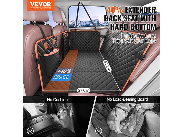 VEVOR Back Seat Extender for Dogs, Dog
