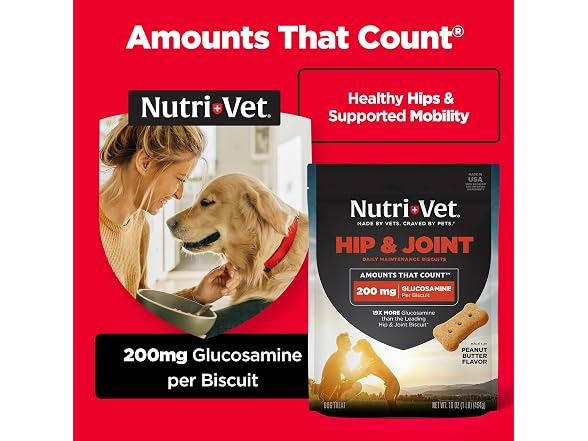 Nutri-Vet Hip & Joint Biscuits for Dogs