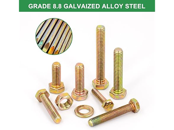 FOLIV 720pcs M4 M5 M6 Grade 8.8 Metric Bolt Assortment