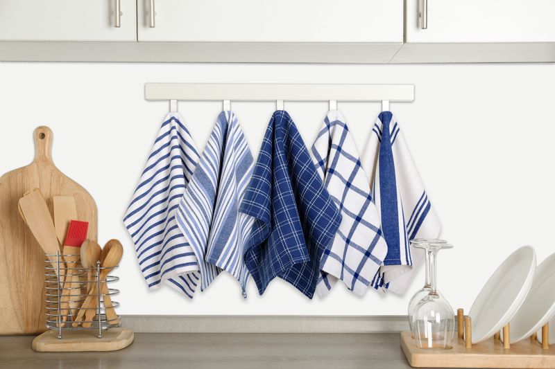 Dan River 10-pk Cotton Asst Kitchen Towels - Gallery 27