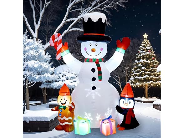 6' Inflatable Snowman Yard Decoration