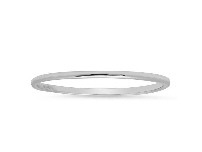 PAJURE MCR8936W-14KTSZ6 6 14k Gold Thin Wedding Band Ring White Gold