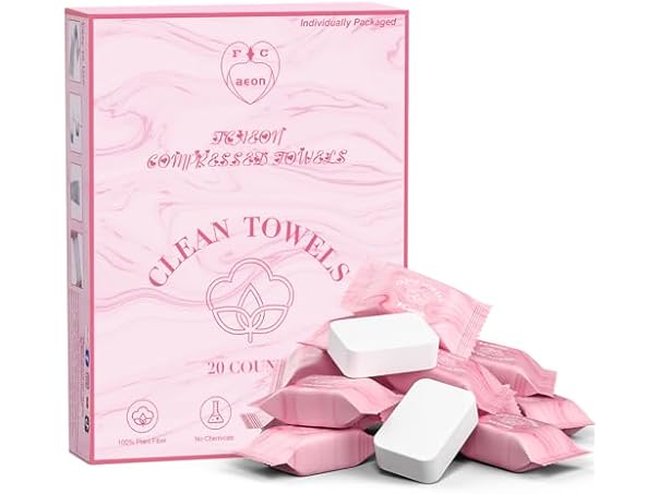 $3.99, Was $6.414, 37% Off! Fcaeon Compressed Towel Tablets 20ct Pink dealfomo
