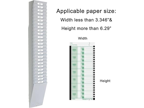 JMIUHACOU Expanding Time Card Rack