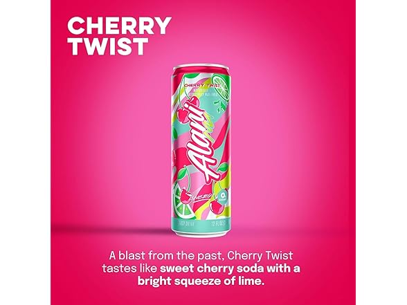 Alani Nu CHERRY TWIST Ice Sugar Free, 24 Count