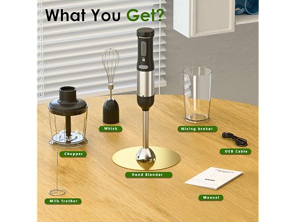 WHUTO Cordless Hand Blender