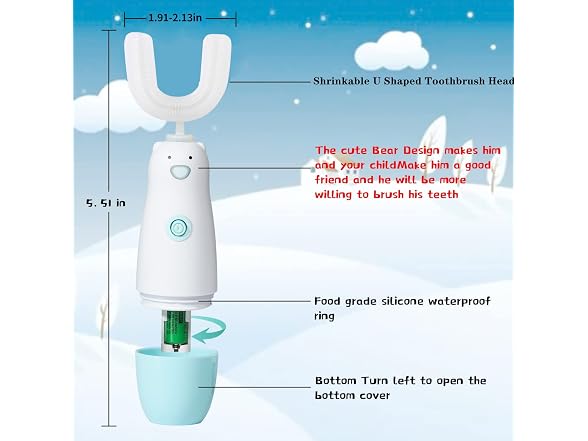 Meqtpomy Kids Electric Toothbrush