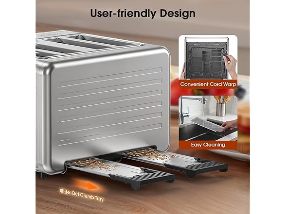 Foyoconven 4 Slice Touch Screen Toaster