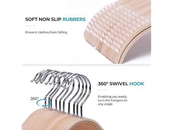 Sukkiri Homu Slim Wooden Hangers
