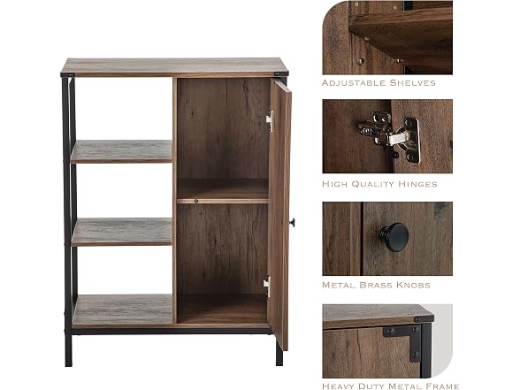 Landia Home CVA6114U Floor Cabinet Brown