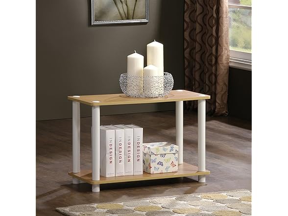 Furinno Turn-N 2-Tier No Tools Tube Shelf