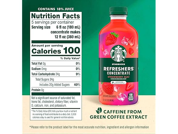 Starbucks Refreshers Concentrate Strawberry Acai