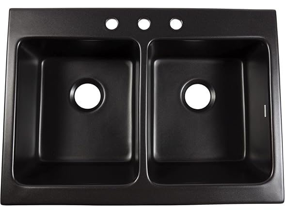 Sinkology Parker 34 Inch Black Fireclay