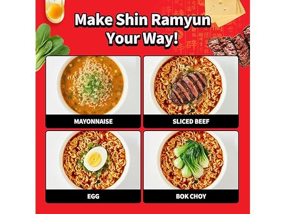 6PK Nongshim Shin Ramyun Cup of Noodles, Spicy
