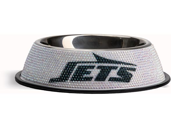 NEW YORK JETS Bling Pet Bowl