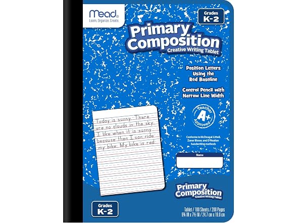 Mead Mead Primary Composition Book, 4 Pack