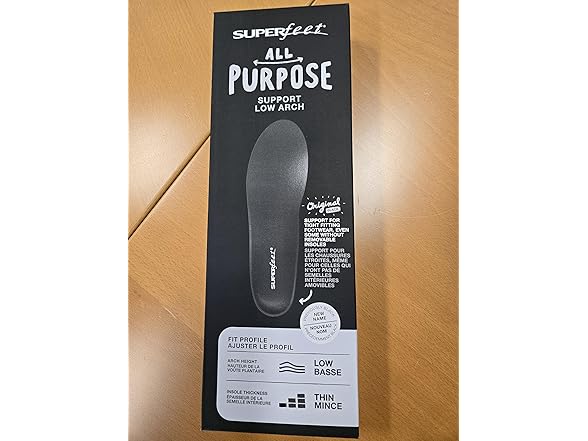 All-Purpose Support Low Arch Insoles (M2.5-5 / W4.5-6)