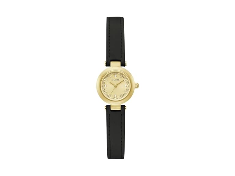 GUESS Women's 22.5mm Black Leather Watch
