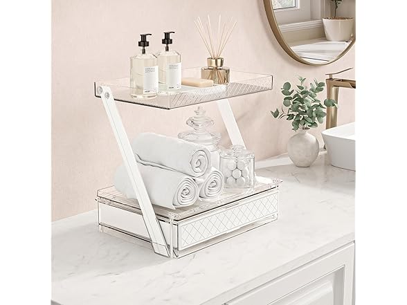 Pomohome 3-Tier Bathroom Countertop Makeup Organizer