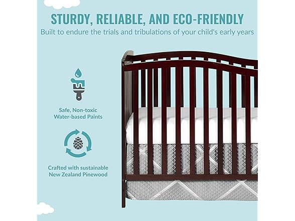 Dream On Me Chelsea 5-In-1 Crib, Espresso